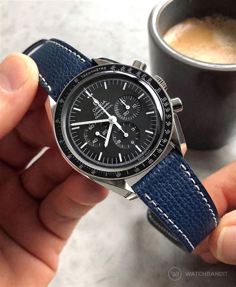 omega speedmaster on leather strap|Omega Speedmaster lug width.